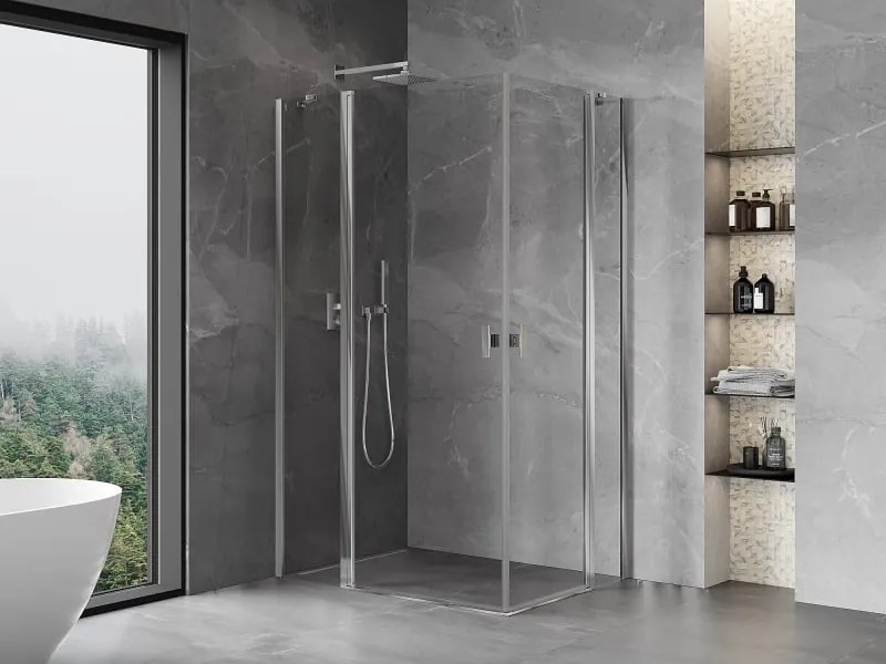 Mexen Mist Duo kabina prysznicowa uchylna 115 x 70 cm, transparent, chrom - 8A4-115-070-01-00