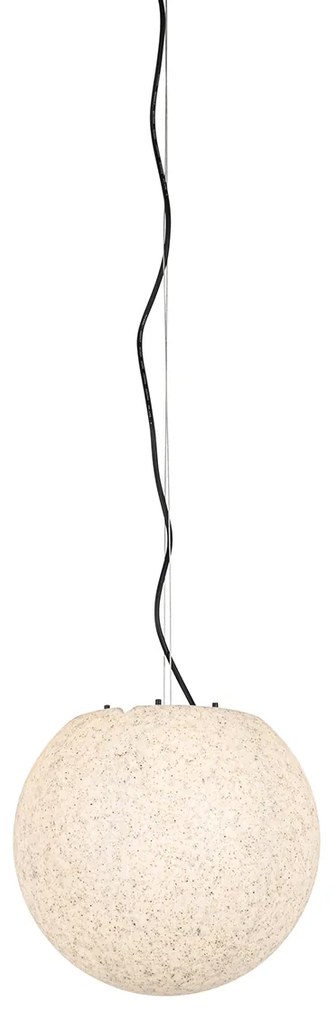 Zewnetrzna Nowoczesna lampa wisząca zewnętrzna szara 35 cm IP65 - Nura Nowoczesny Oswietlenie zewnetrzne