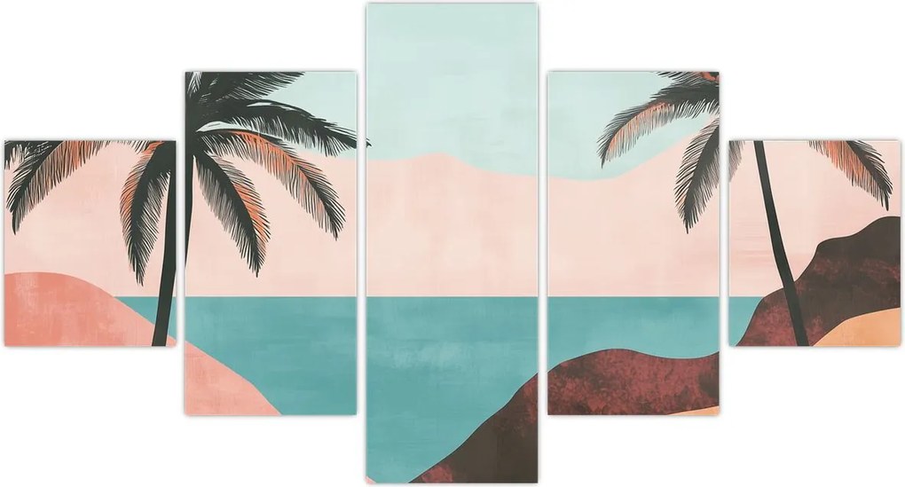 Obraz - Palmy nad morzem (125x70 cm)