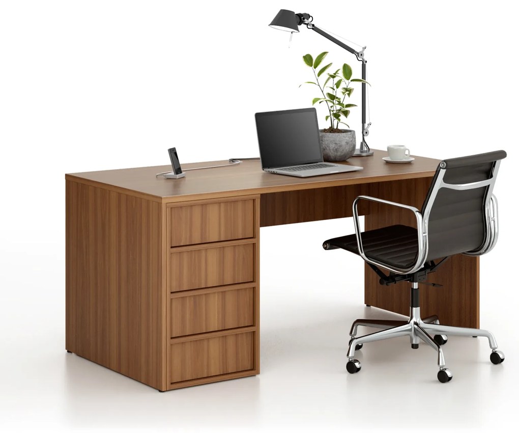 Kontener biurowy FRAME, 428 x 763 x 721 mm, orzech