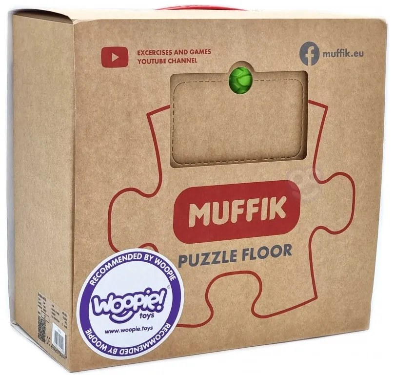 Woopie mata sensoryczna ortopedyczna puzzle wąż zielony 6 el.