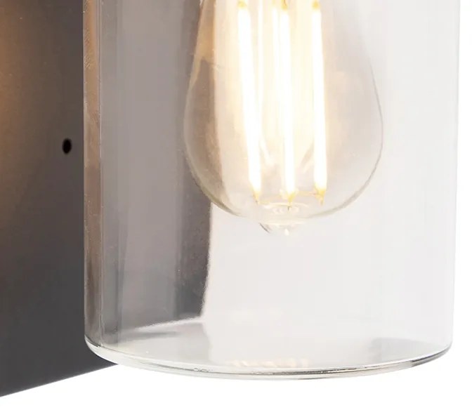 Nowoczesna lampa ścienna zewnętrzna ze stali nierdzewnej czarna IP44 - Jarra