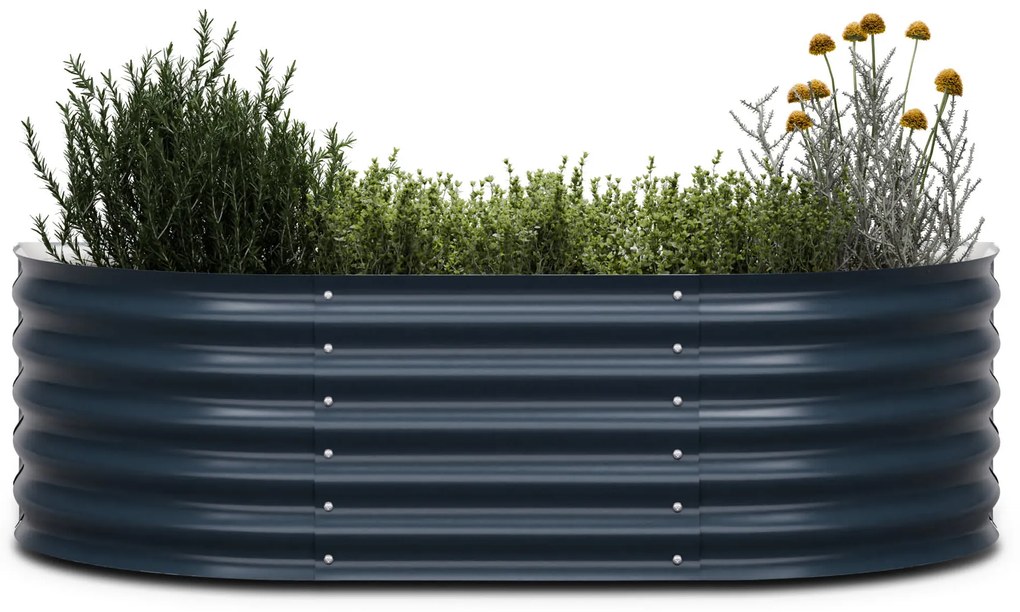 Blumfeldt Curvbox 150x60x43 cm Skrzynia na warzywa Antracyt