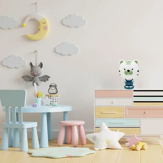 Zielona lampka dla dzieci tygrysek - A364 H4-A27