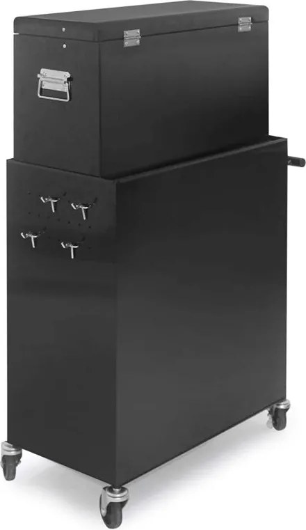 Wózek warsztatowy z 5 szufladami, 61 x 108 cm, czerwony