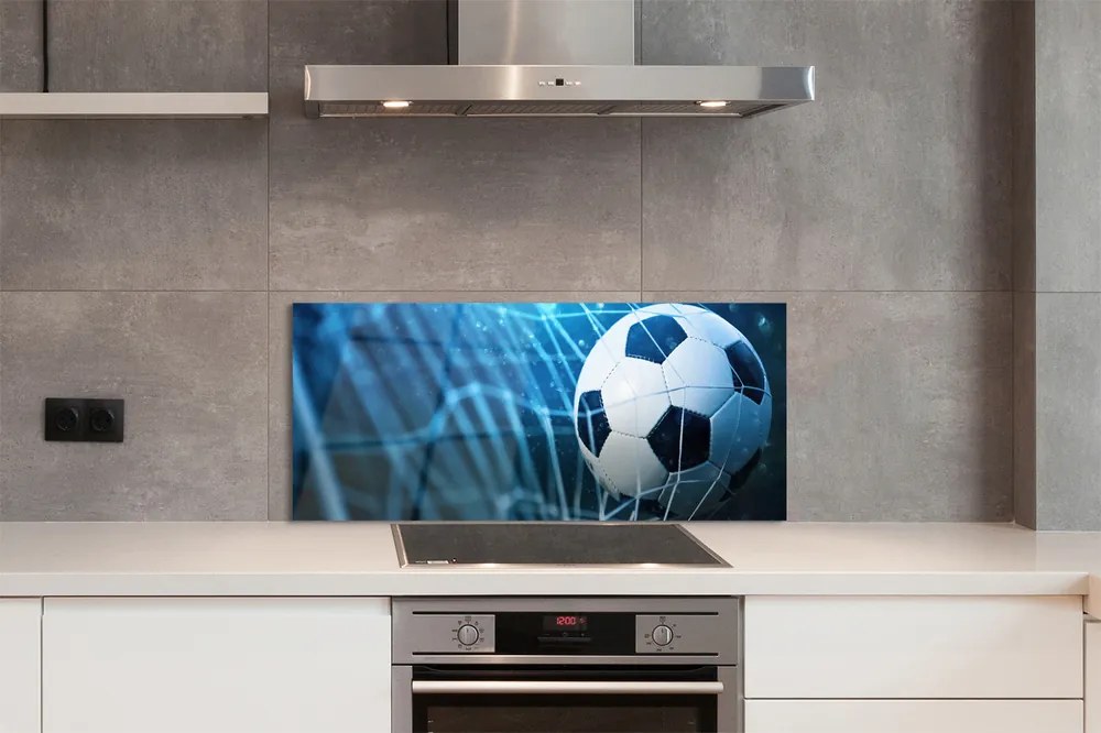 Szkło do Kuchni na Ścianę Futbolowa Wizja w Błękicie