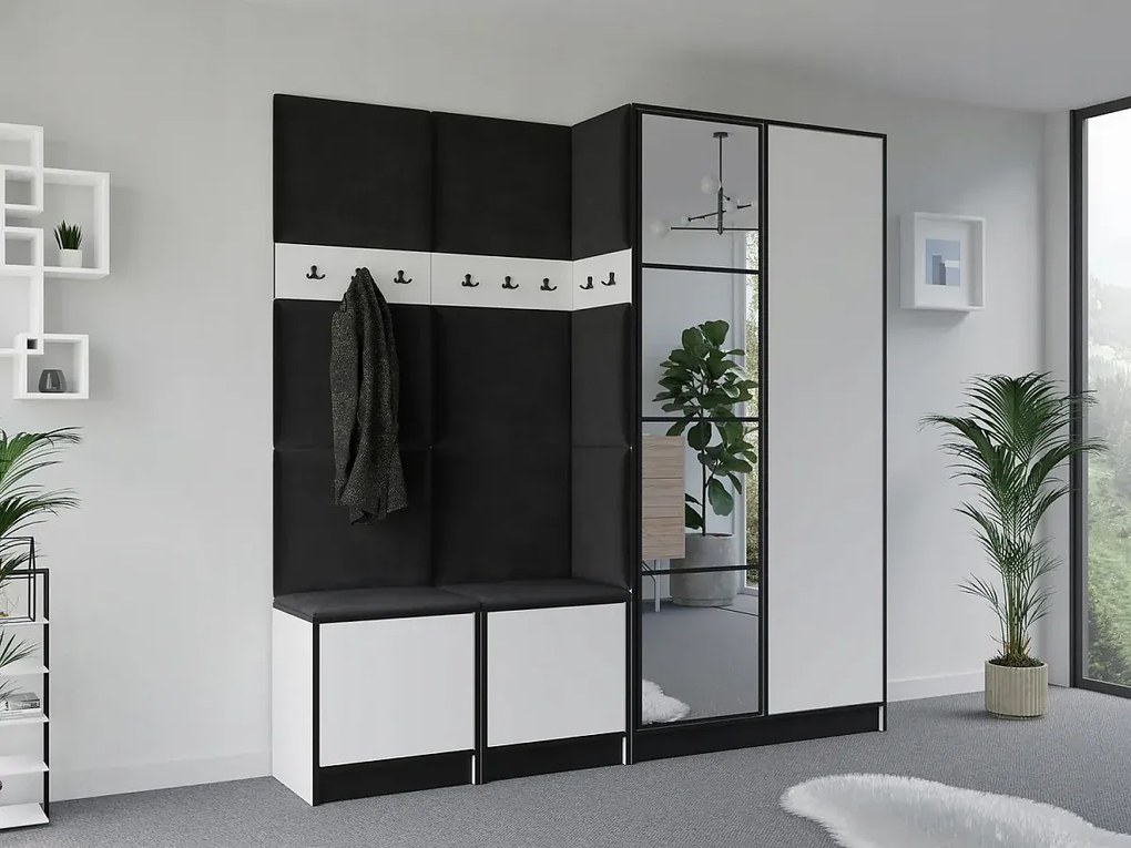 Garderoba EDEN 21 Biały + Czarny