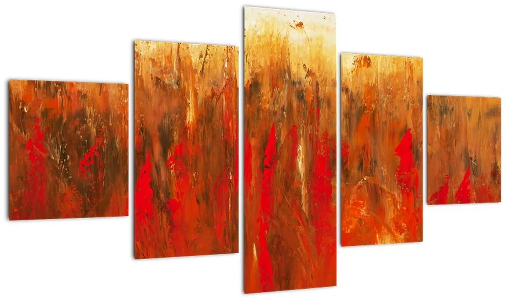Obraz malowanej abstrakcji (125x70 cm)