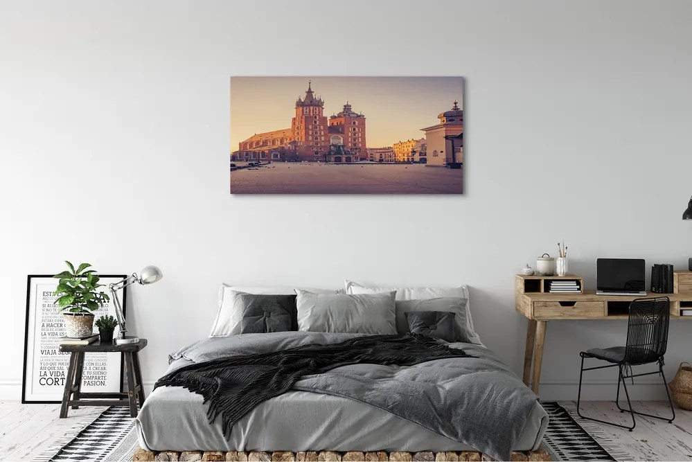 Zdjęcie na płótnie Poranek przy Bazylice w Krakowie