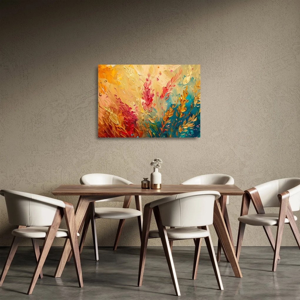 Obraz na szkle - Malowanie pola (70x50 cm)