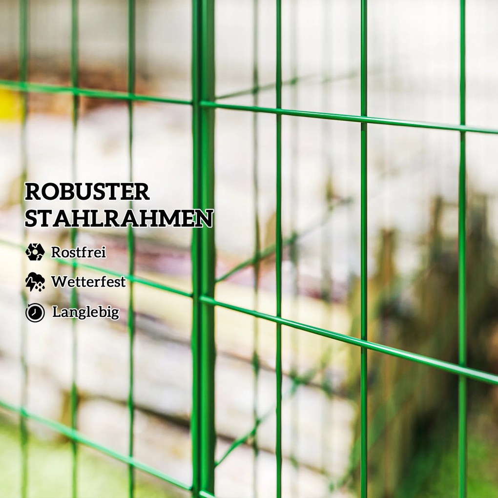 Outsunny Kompostownik 1680 litrów, 270 x 90 x 70 cm, 3-częściowy, szybki kompostownik ze stali, odporny na warunki atmosferyczne zielony