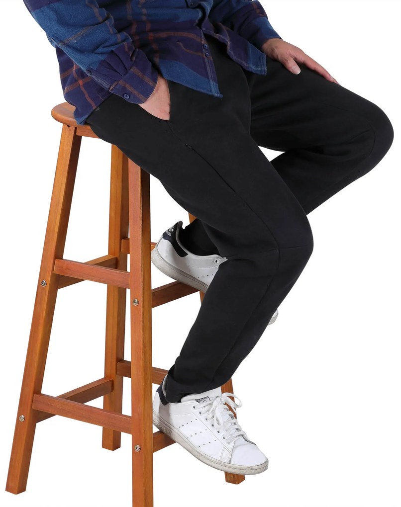 Krzesła barowe OSLO, 2 szt., 34x76cm, naturalny brąz Casaria