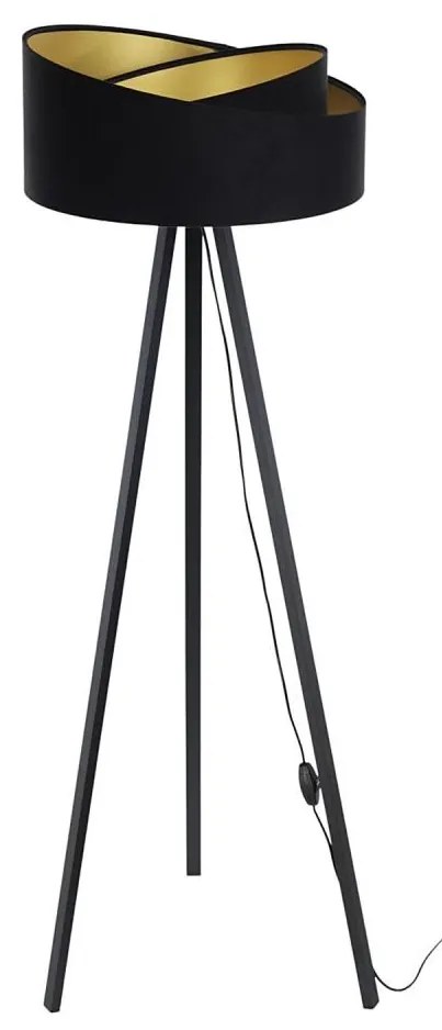 Lampa stojąca GALAXY 1xE27/60W/230V czarna/wenge