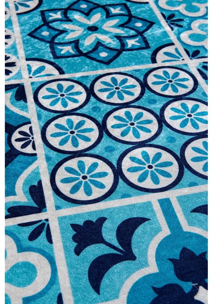 Niebieskie dywaniki łazienkowe zestaw 2 szt. 60x100 cm Ceramic – Foutastic