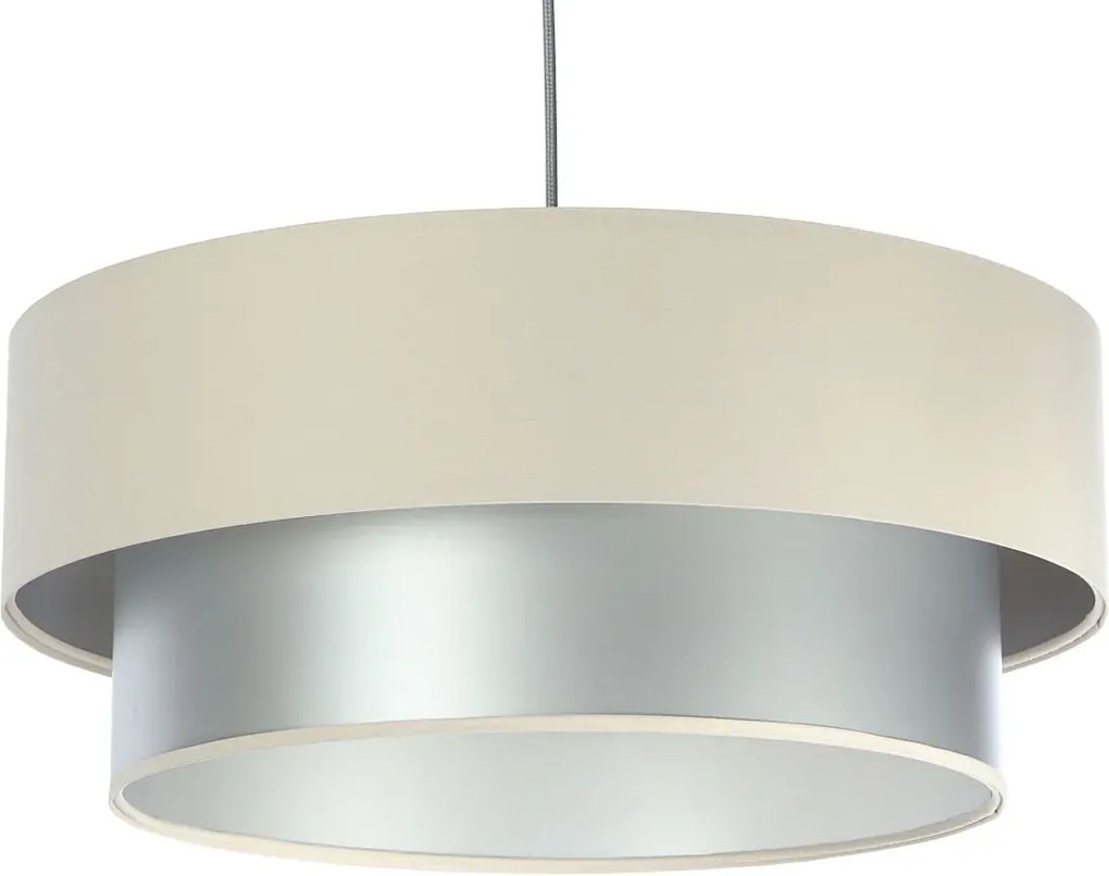 Srebrno kremowa okrągła lampa wisząca S419 P8-P84