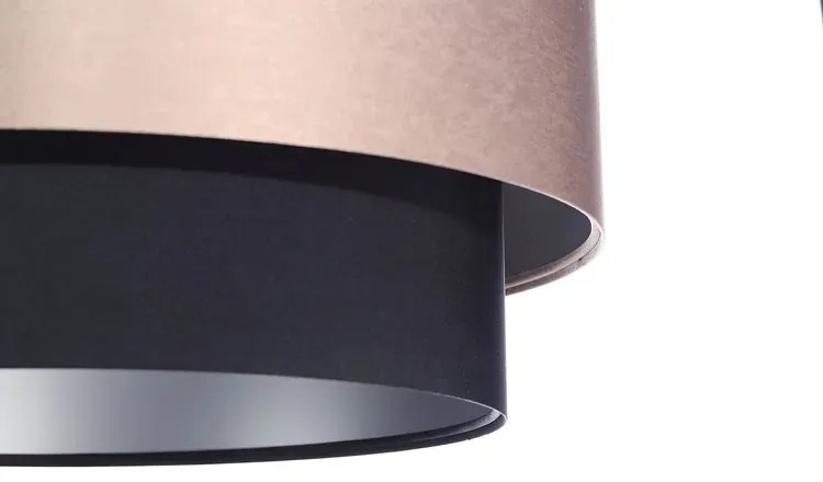 Beżowo-czarna lampa z podwójnym abażurem - S414 D2-F78