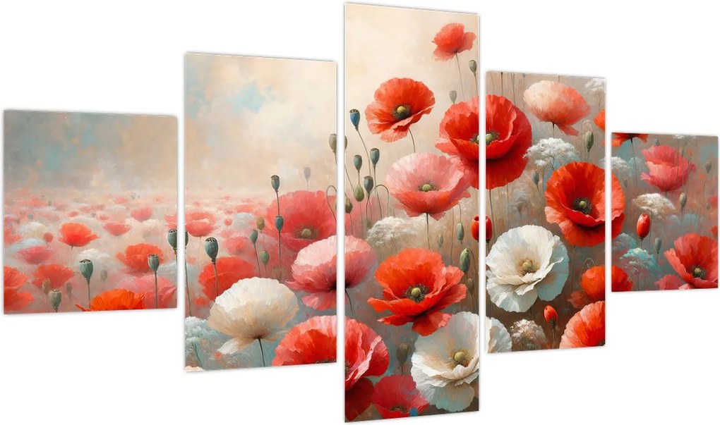 Obraz - Obraz z makami (125x70 cm)