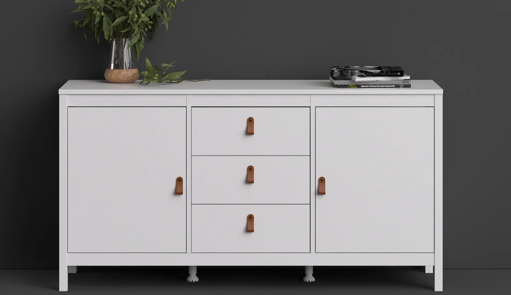 Komoda pokojowa z szafkami i szufladami Madrid 3+2 biały mat