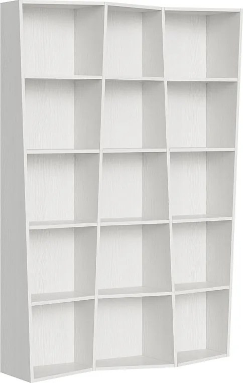 Nowoczesne regały trek 3 modułowe Frassino biała