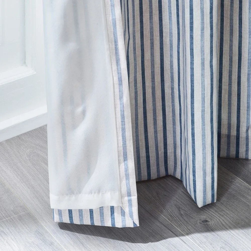 Niebieskie zasłony zestaw 2 szt. 168x137 cm Logan Stripe – Catherine Lansfield
