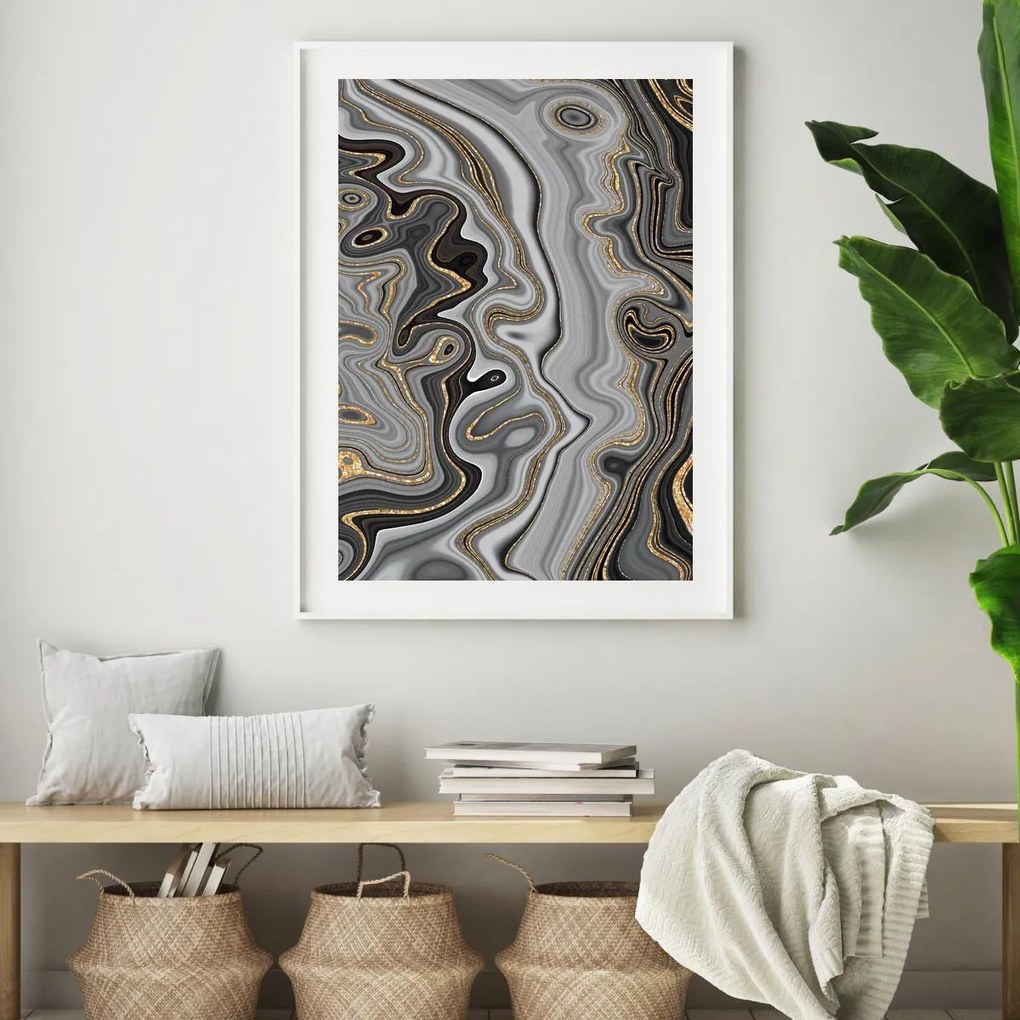 Plakat - Abstrakcja linii (A4)