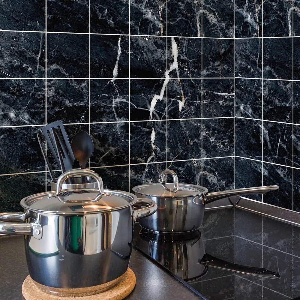 Zestaw naklejek na kafelki 24 szt. 15x15 cm Marble Tiles Florencia – Ambiance