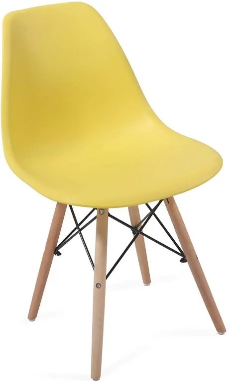 Zestaw krzeseł do jadalni z plastikowym siedziskiem, 2 sztuk