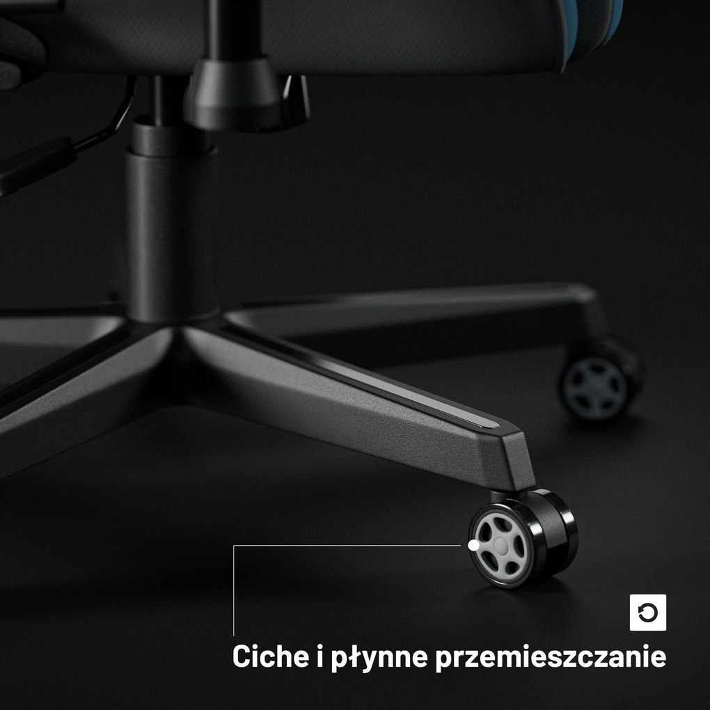 Fotel gamingowy materiałowy niebieski: Diablo X-Starter