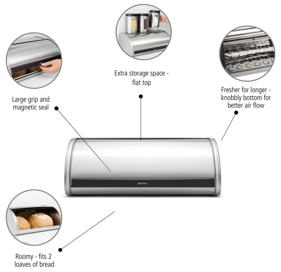 Stalowy chlebak Roll Top – Brabantia