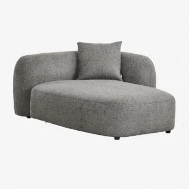 Chaise Longue Prawy Do Sofy Modułowej Z Tkaniny Coco Granitowo-szary Gruby Szenil - Sklum