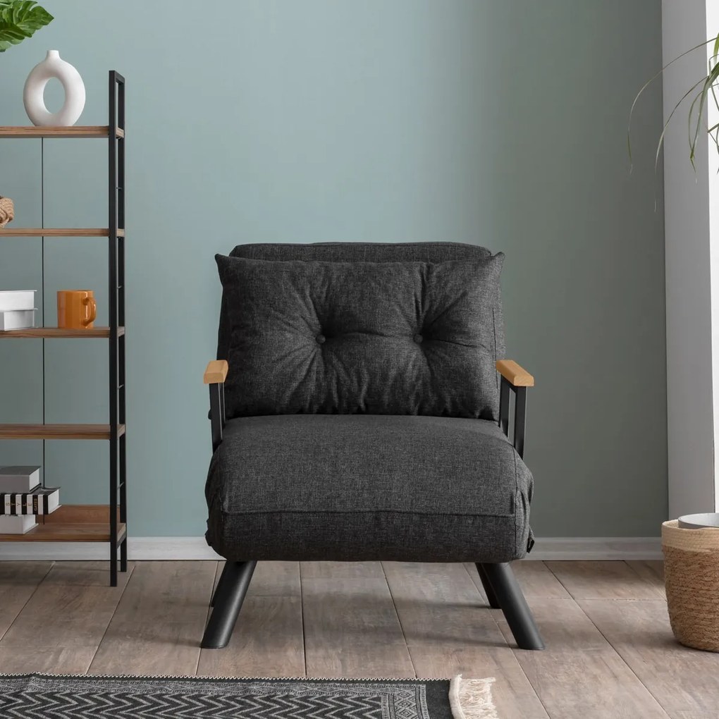Fotel Sando Single Dark Grey