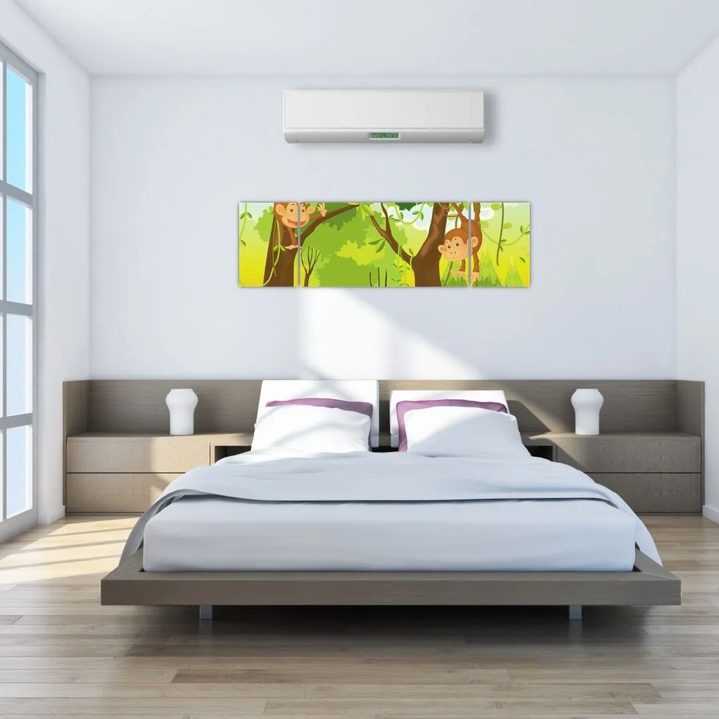 Obraz - Małpy (170x50 cm)