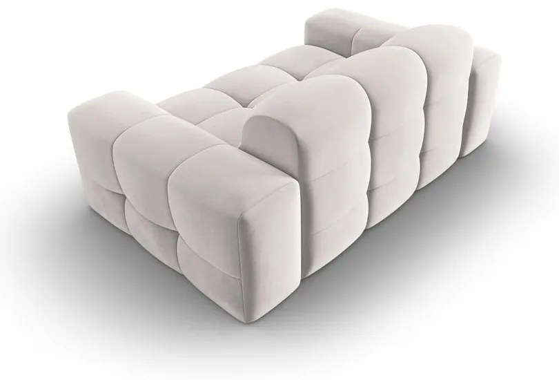 Jasnoszara aksamitna sofa 156 cm Kendal – Micadoni Home