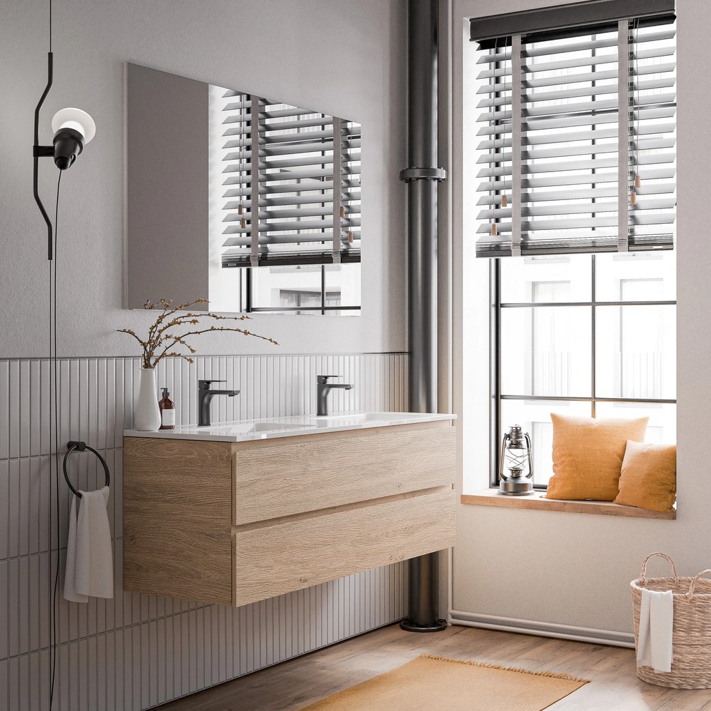 Szafka podumywalkowa AVA 140 cmZ ceramiczną umywalką