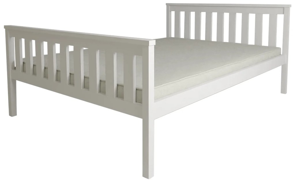 Łóżko KALEA 90 x 200 cm, białe Stelaż: Ze stelażem listwowym rolowanym elastycznym, Materac: Materac Sommera 18 cm