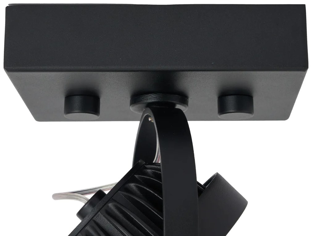 Nowoczesny reflektor natynkowy czarny z możliwością ściemniania LED - Apollo Nowoczesny Oswietlenie wewnetrzne