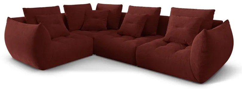 Czerwony narożnik (lewostronny/w kształcie litery L) Bloom – Micadoni Home