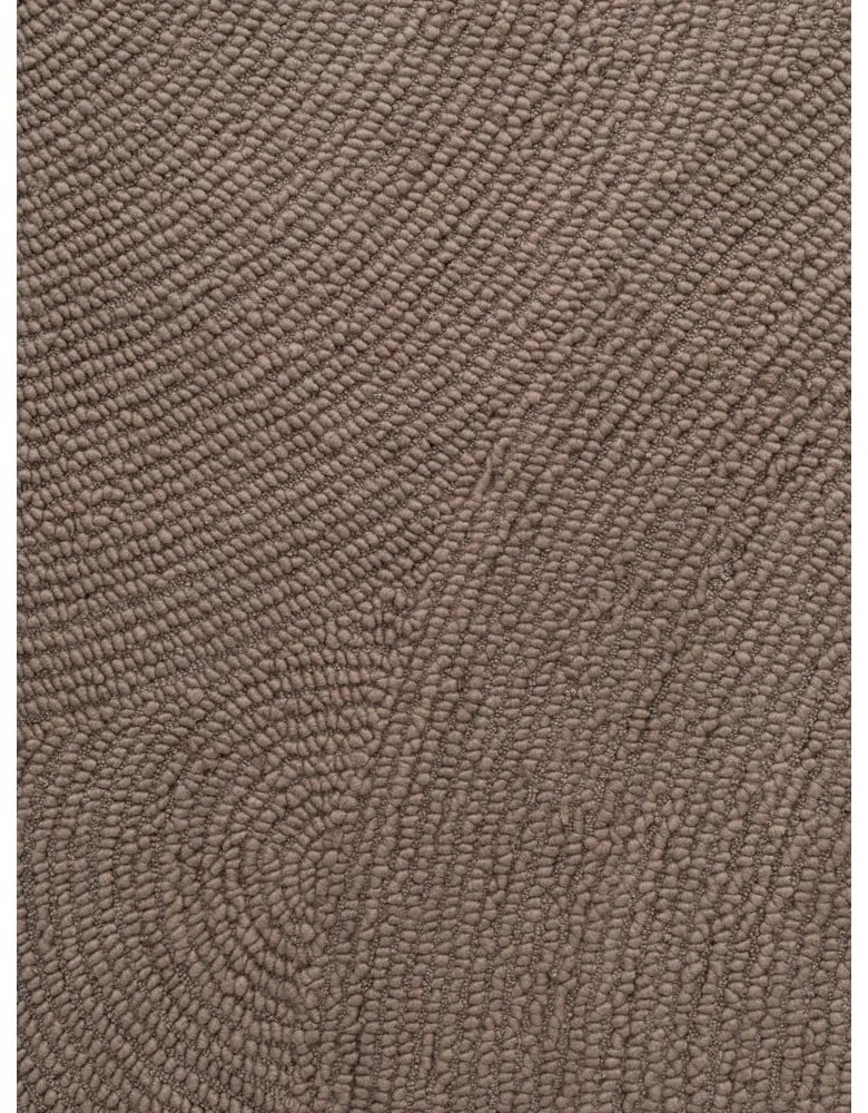 Szarobrązowy wełniany okrągły dywan tkany ręcznie ø 120 cm Eleni Taupe – Hanse Home