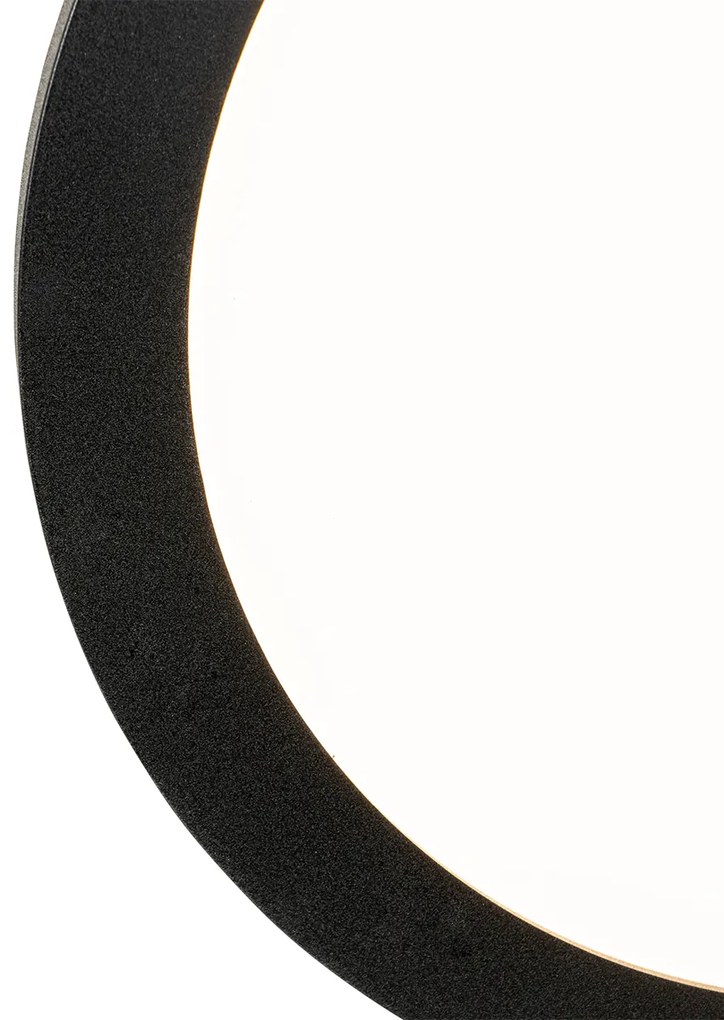 Nowoczesna lampa sufitowa czarna 30 cm z LED IP44 - Steve Nowoczesny Oswietlenie wewnetrzne