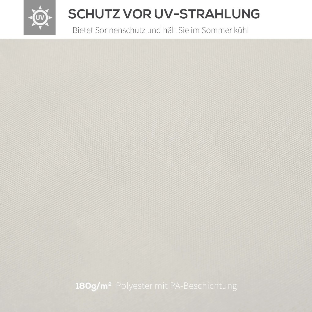 Outsunny Zapasowy Dach do Pawilonu Ogrodowego - Poliester, Kremowy Kolor, 3x3m - Ochrona przed Słońcem