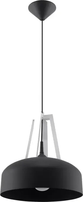Czarna drewniana lampa wisząca loft - EX516 E1-P08