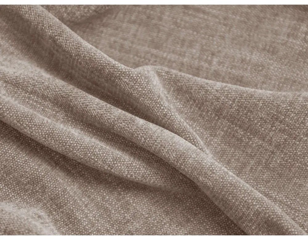 Jasnobrązowe tapicerowane łóżko dwuosobowe ze schowkiem i stelażem 160x200 cm Martina – Micadoni