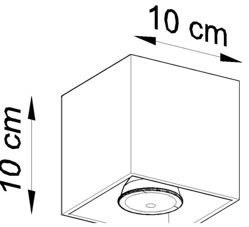 Szara lampa punktowa 10x10 cm Geo – Sollux