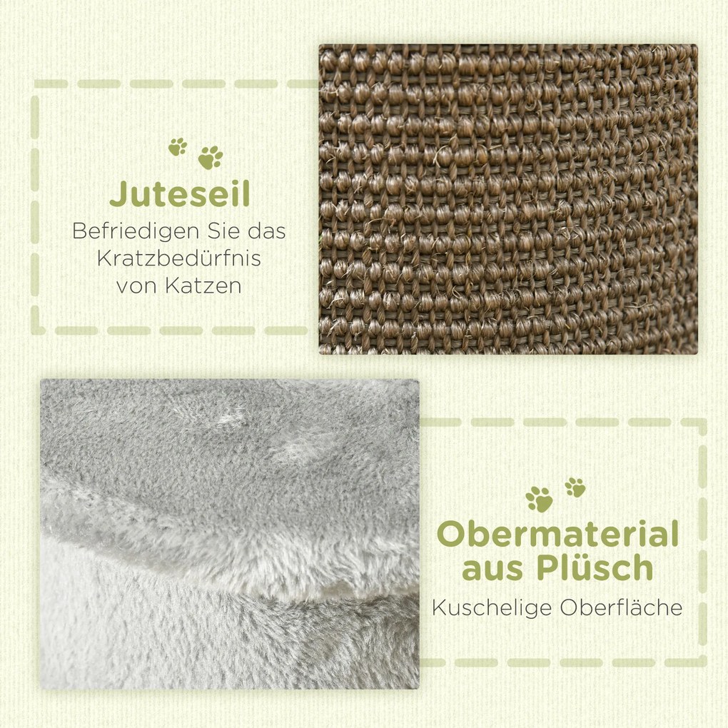 PawHut Drapak 58cm Drzewko dla Kotów z Piłką Stabilne i Trwałe Drzewko do Drapania dla Kotów | Aosom PL