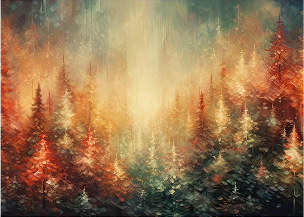 Obraz na szkle - Malowanie lasów (70x50 cm)