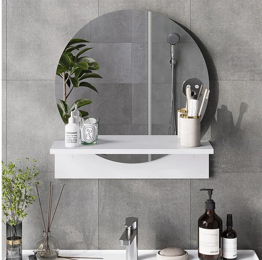 Lustro łazienkowe biały 50x15x54.5 elyra