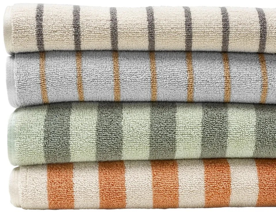 Pomarańczowo-beżowy ręcznik kąpielowy z bawełny organicznej frotte 70x140 cm Arto – Blomus