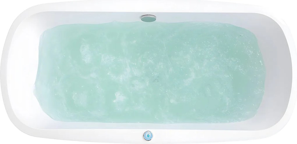 Wanna z hydromasażem z diodami LED SIRGAO - 1-osobowa - 155L - 75x150cm - Czarna