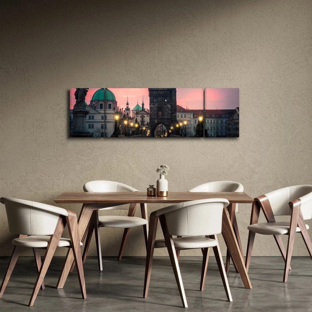 Obraz - Na Moście Karola (170x50 cm)
