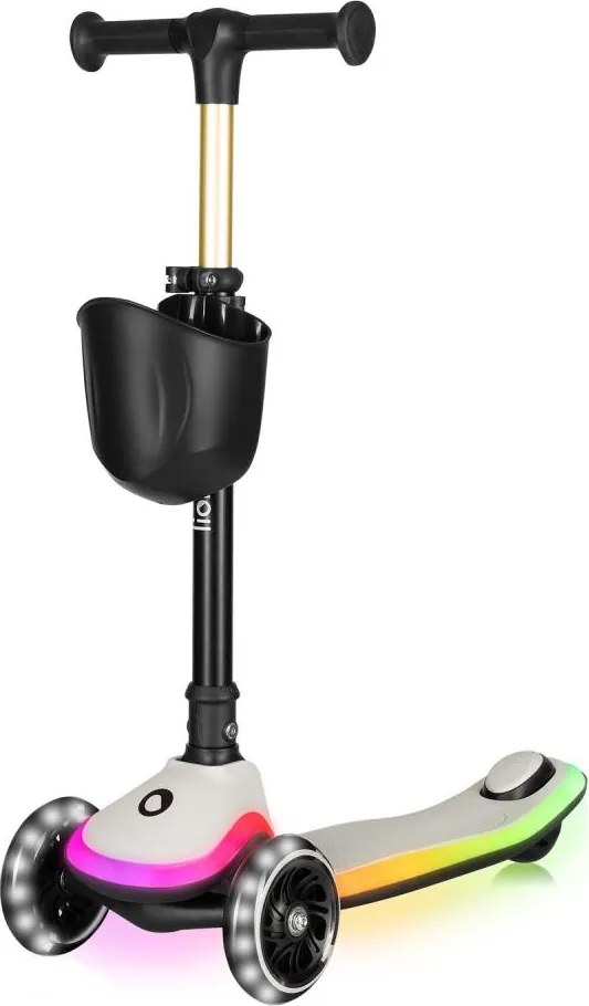 Lionelo - Hulajnoga dziecięca MEY 3xAAA Piaskowy beż